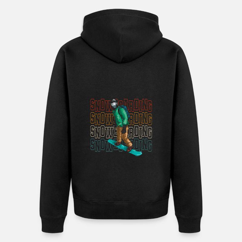 Snowboard Ski - Veste à capuche bio Premium Unisexe - noir