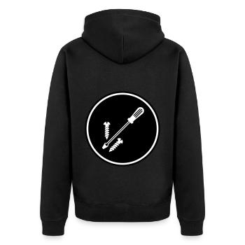 Symbole du tournevis - Veste à capuche bio Premium Unisexe - noir - Dos - Nico (187cm)