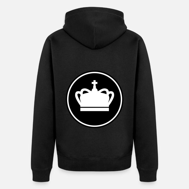 Couronne - Veste à capuche bio Premium Unisexe - noir