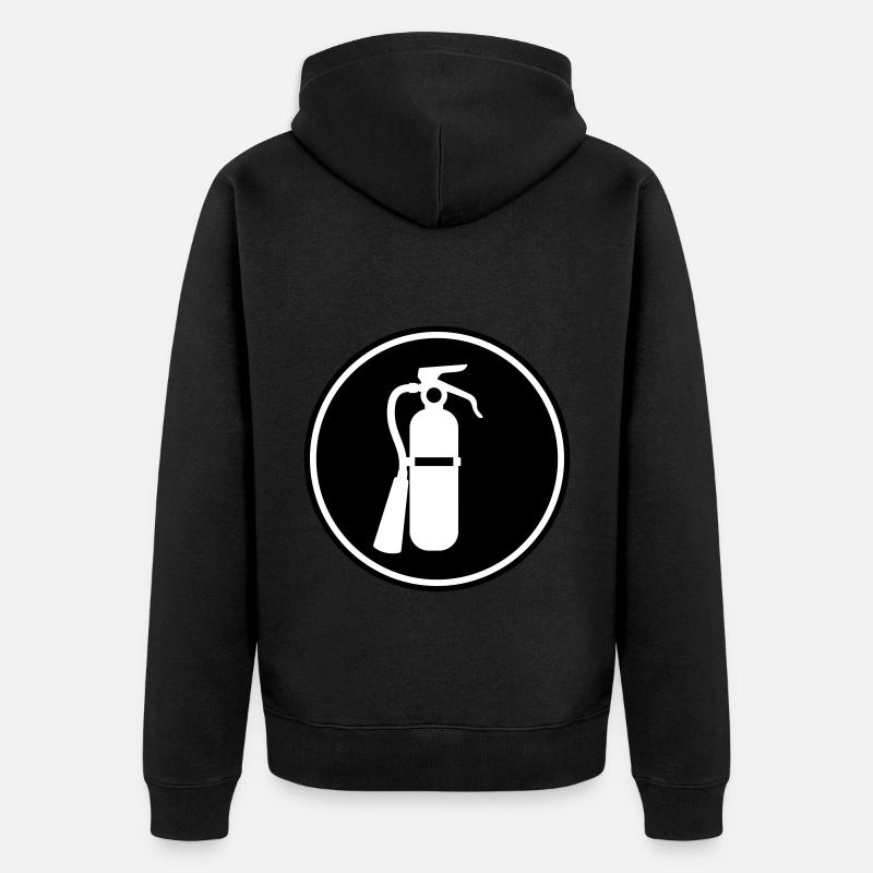 Icône extincteur - Veste à capuche bio Premium Unisexe - noir