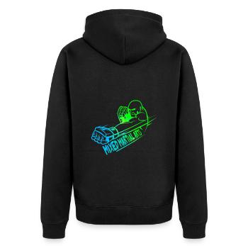 Mixed Martial Arts Logo buntes Design - Unisex Premium Bio Zip Hoodie - Schwarz - Hinten - Nico (187cm)