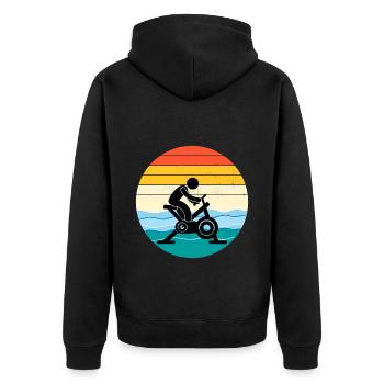 Aqua Cycling Piscine Fitness Training - Veste à capuche bio Premium Unisexe - noir - Dos - Nico (187cm)