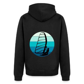 Planche à voile Planche à voile Planche à voile Surf Water Sport - Veste à capuche bio Premium Unisexe - noir - Dos - Nico (187cm)