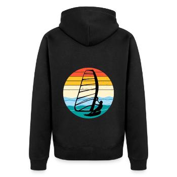 Planche à voile Planche à voile Planche à voile Surf Water Sport - Veste à capuche bio Premium Unisexe - noir - Dos - Nico (187cm)