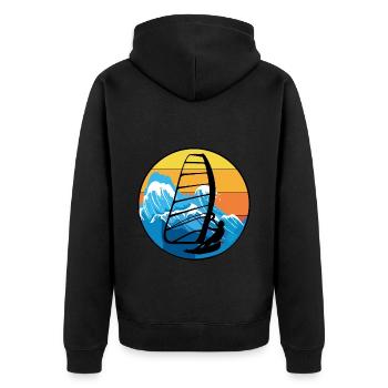 Planche à voile Planche à voile Planche à voile Surf Water Sport - Veste à capuche bio Premium Unisexe - noir - Dos - Nico (187cm)