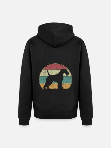 Welsh Terrier Vintage Retro - Premium økologisk unisex-hættejakke - sort