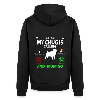 Chug dog calls Funny saying Funny Dictons Funny - Veste à capuche bio Premium Unisexe - noir - Dos - Nico (187cm)