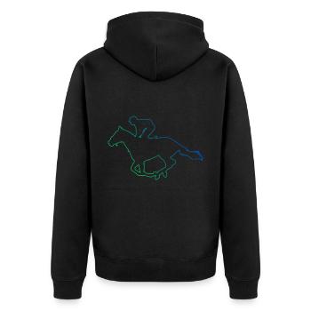 Chasse Équitation Cavalier de dressage Saut d’obstacles - Veste à capuche bio Premium Unisexe - noir - Dos - Nico (187cm)