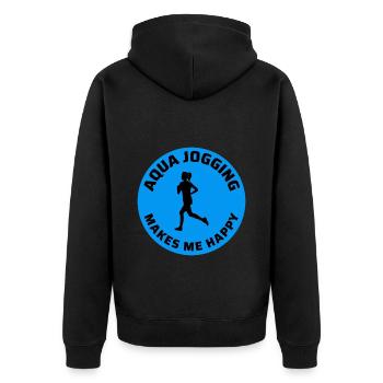 Deep Water Aqua jogging Pool Running Fitness - Veste à capuche bio Premium Unisexe - noir - Dos - Nico (187cm)