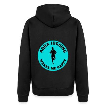 Deep Water Aqua jogging Pool Running Fitness - Veste à capuche bio Premium Unisexe - noir - Dos - Nico (187cm)