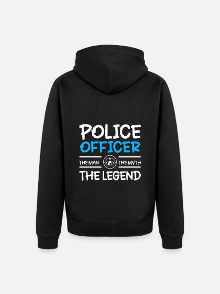 Police Crime Scene Security - Unisex Premium Organic Zip Hoodie - black