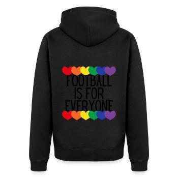 Le football est pour tout le monde - Veste à capuche bio Premium Unisexe - noir - Dos - Nico (187cm)