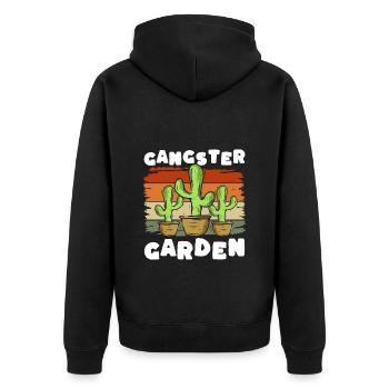 Spike Hug - Unisex Premium Organic Zip Hoodie - black - Back - Nico (187cm)