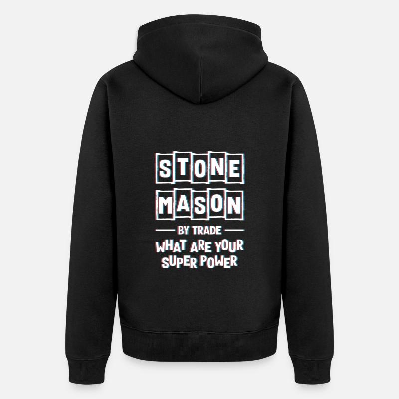 Handwerker Beruf Kunstwerk - Unisex Premium Bio Zip Hoodie - Schwarz