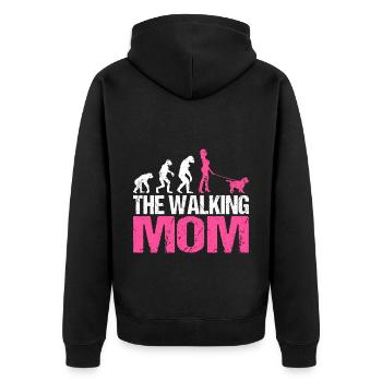 Cavachon Chien Maman Maman Maman Maîtresse Rose - Veste à capuche bio Premium Unisexe - noir - Dos - Nico (187cm)
