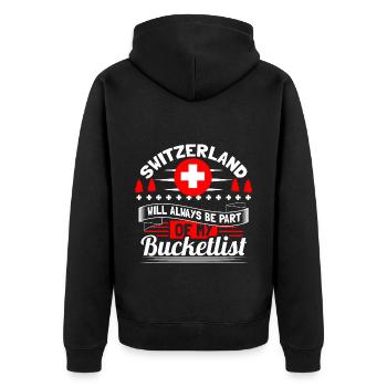Suisse Etat neutre - Veste à capuche bio Premium Unisexe - noir - Dos - Nico (187cm)