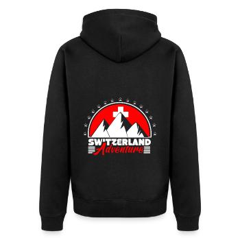 Suisse Etat suisse - Veste à capuche bio Premium Unisexe - noir - Dos - Nico (187cm)