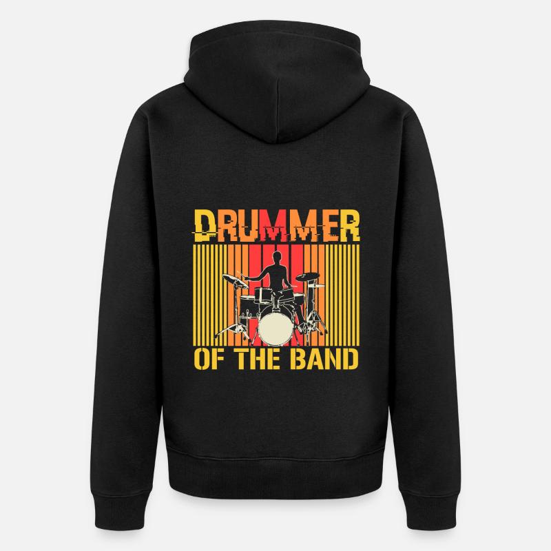 Drums Drum Gift - Veste à capuche bio Premium Unisexe - noir