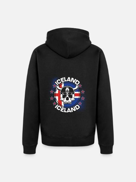 Iceland Volcano Republic Gift Idea - Unisex Premium Organic Zip Hoodie - black