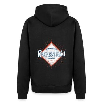 Remscheid Allemagne Ville Skyline Accueil Amour - Veste à capuche bio Premium Unisexe - noir - Dos - Nico (187cm)