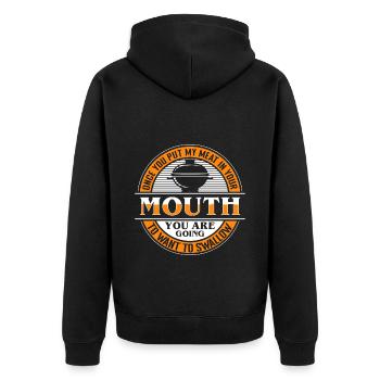 Cooking -starred chef Chef - Unisex Premium Organic Zip Hoodie - black - Back - Nico (187cm)