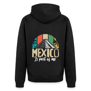 Mexico Cactus State - Unisex Premium Organic Zip Hoodie - black - Back - Nico (187cm)