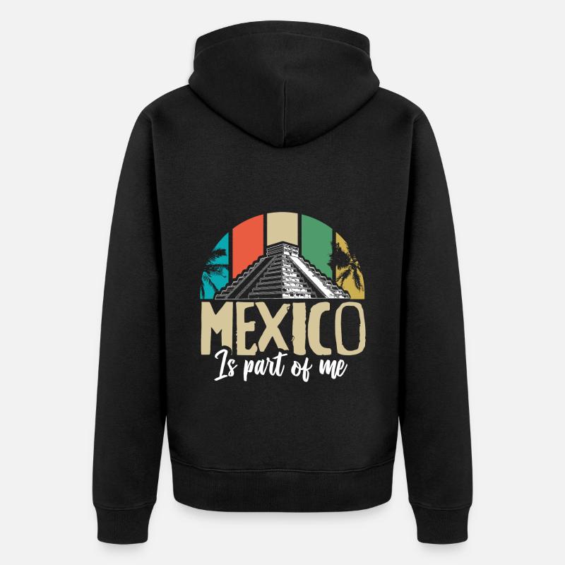 Mexique État des cactus - Veste à capuche bio Premium Unisexe - noir