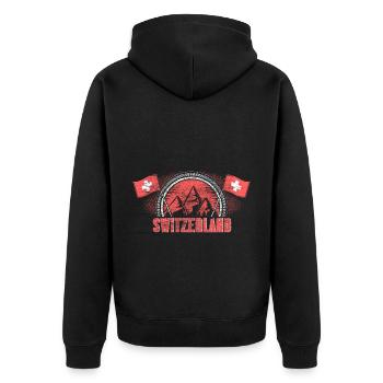Cadeau Suisse - Veste à capuche bio Premium Unisexe - noir - Dos - Nico (187cm)