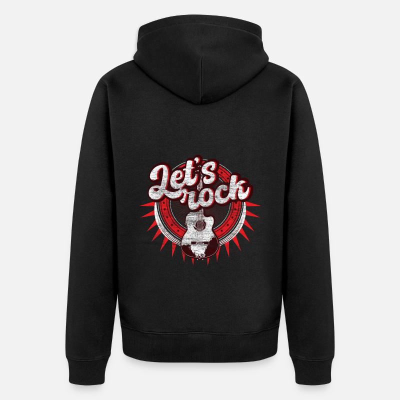 Guitare Guitariste Musique - Veste à capuche bio Premium Unisexe - noir