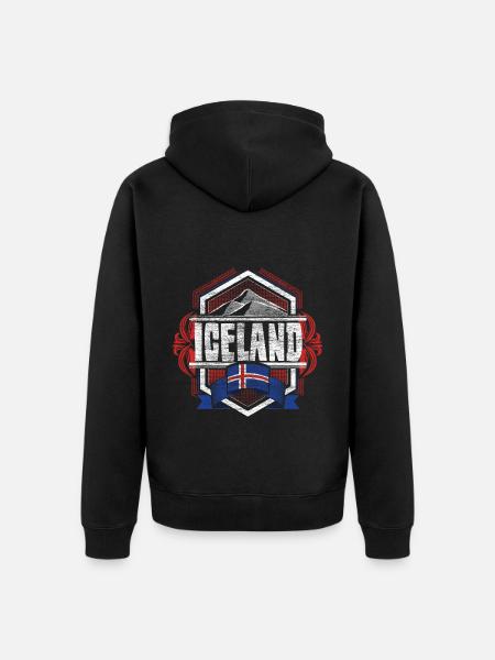 Islande Nordic Pride - Veste à capuche bio Premium Unisexe - noir