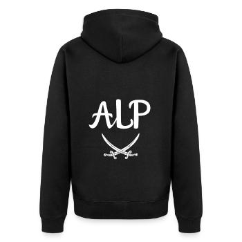 Alp Guerrier Tribu Truc Ottoman deux Epee Turquie - Veste à capuche bio Premium Unisexe - noir - Dos - Nico (187cm)