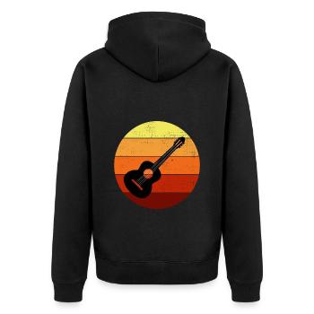 Guitariste acoustique Musicien Musicien Guitariste - Veste à capuche bio Premium Unisexe - noir - Dos - Nico (187cm)