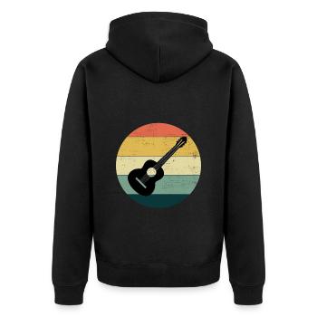 Guitariste acoustique Musicien Musicien Guitariste - Veste à capuche bio Premium Unisexe - noir - Dos - Nico (187cm)