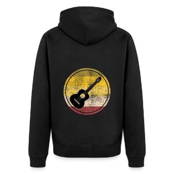 Guitariste acoustique Musicien Musicien Guitariste - Veste à capuche bio Premium Unisexe - noir - Dos - Nico (187cm)