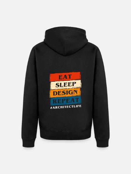 Architect Building House Construction - Unisex Premium Organic Zip Hoodie - black
