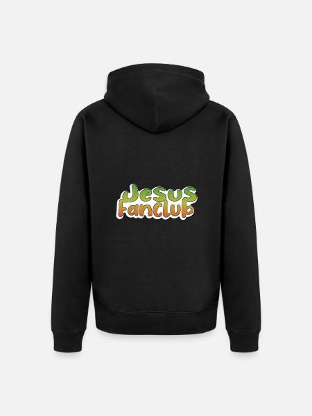 Jesus Fanclub - Unisex Premium Bio Zip Hoodie - Schwarz