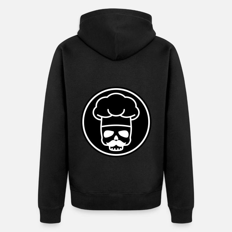 Icône du crâne de Koch - Veste à capuche bio Premium Unisexe - noir