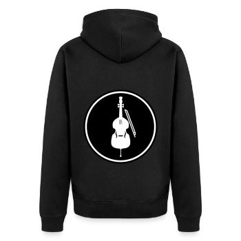 Symbole de l’icône du violon - Veste à capuche bio Premium Unisexe - noir - Dos - Nico (187cm)