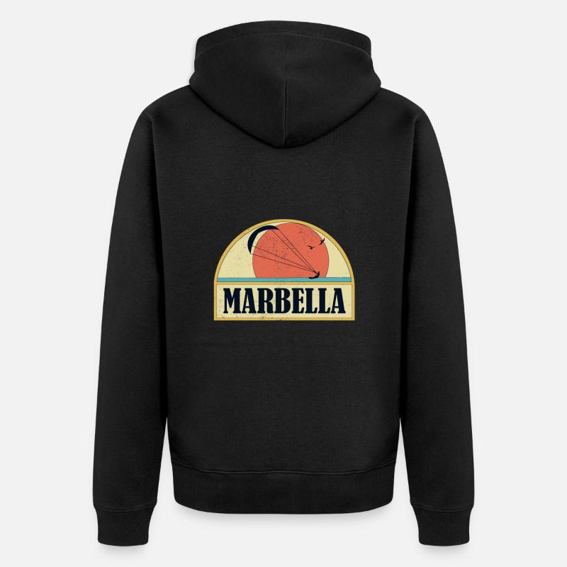 Kitesurf Marbella - Veste à capuche bio Premium Unisexe - noir