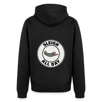 Husky Schlitten Hunderennen Alaskan Racers - Unisex Premium Bio Zip Hoodie - Schwarz - Hinten - Nico (187cm)