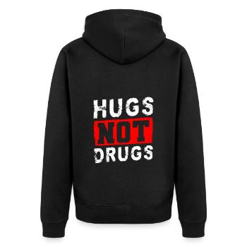 Addiction drogues tabac - Veste à capuche bio Premium Unisexe - noir - Dos - Nico (187cm)