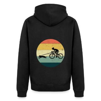 Bikejoring DogScooting Dog Sport Bike Bicycle Ride - Veste à capuche bio Premium Unisexe - noir - Dos - Nico (187cm)