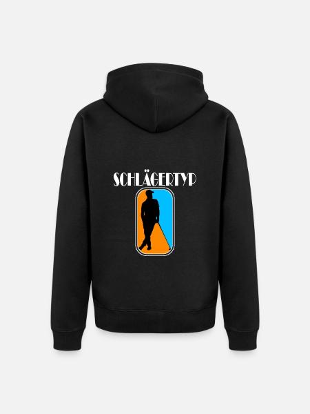 golf schlägertyp - Unisex Premium Bio Zip Hoodie - Schwarz