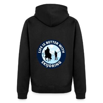 Ski de cheval Ski de sport d’hiver extrême - Veste à capuche bio Premium Unisexe - noir - Dos - Nico (187cm)