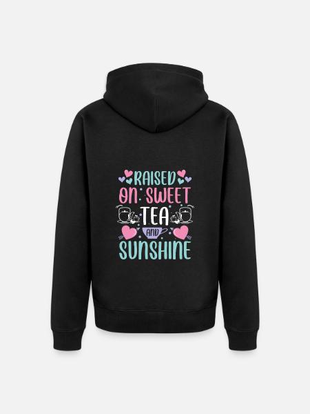 Teetrinker Teebeutel Teeliebhaber - Unisex Premium Bio Zip Hoodie - Schwarz