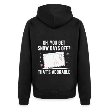 Briefträger Und Paket-Zusteller Für Postboten - Unisex Premium Bio Zip Hoodie - Schwarz - Hinten - Nico (187cm)