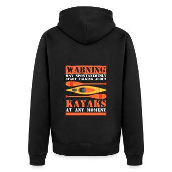 Rudern Wasser Steuermann - Unisex Premium Bio Zip Hoodie - Schwarz - Hinten - Nico (187cm)