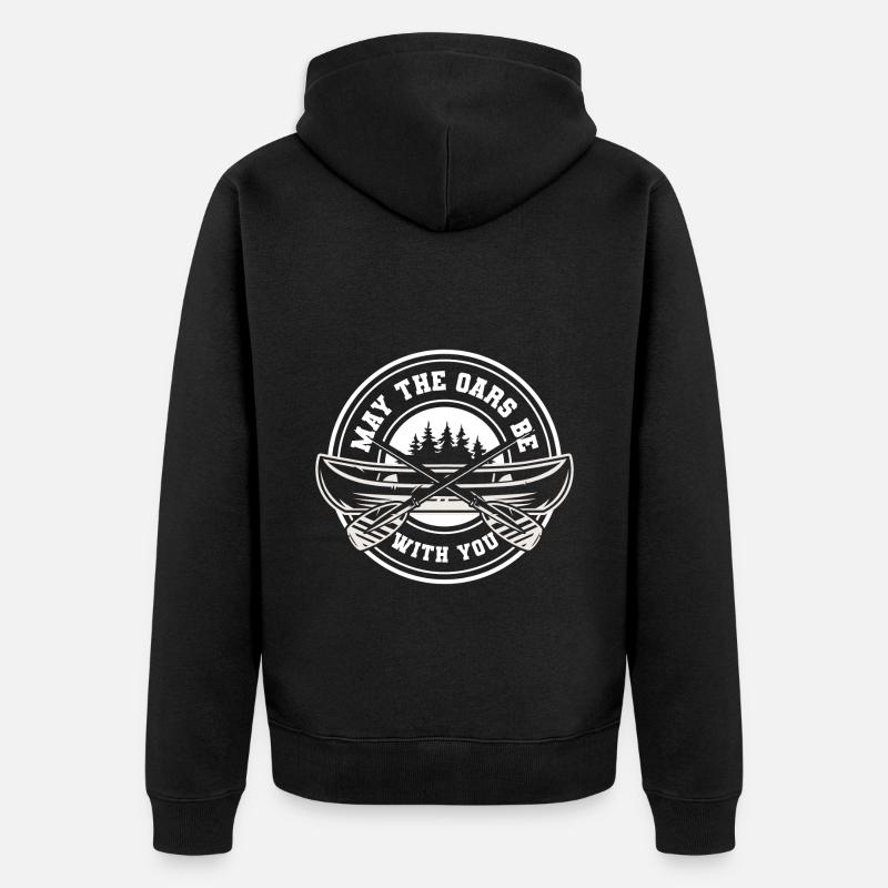 Aviron Athlète Kayak Timonier - Veste à capuche bio Premium Unisexe - noir