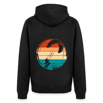 Kitesurfer Kitesurf Kitesurf - Veste à capuche bio Premium Unisexe - noir - Dos - Nico (187cm)