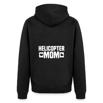 Helicopter Mom - Unisex Premium Bio Zip Hoodie - Schwarz - Hinten - Nico (187cm)